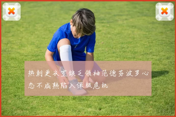 热刺更衣室缺乏领袖范德芬波罗心态不成熟陷入保级危机